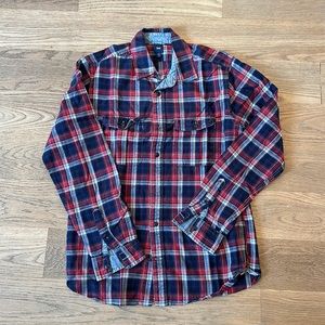 GAP Red and Blue Flannel Button Down Shirt